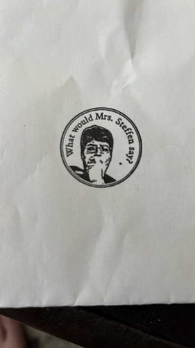 Customer photo review of Face Stamp﹘ Self-Inking Stamp