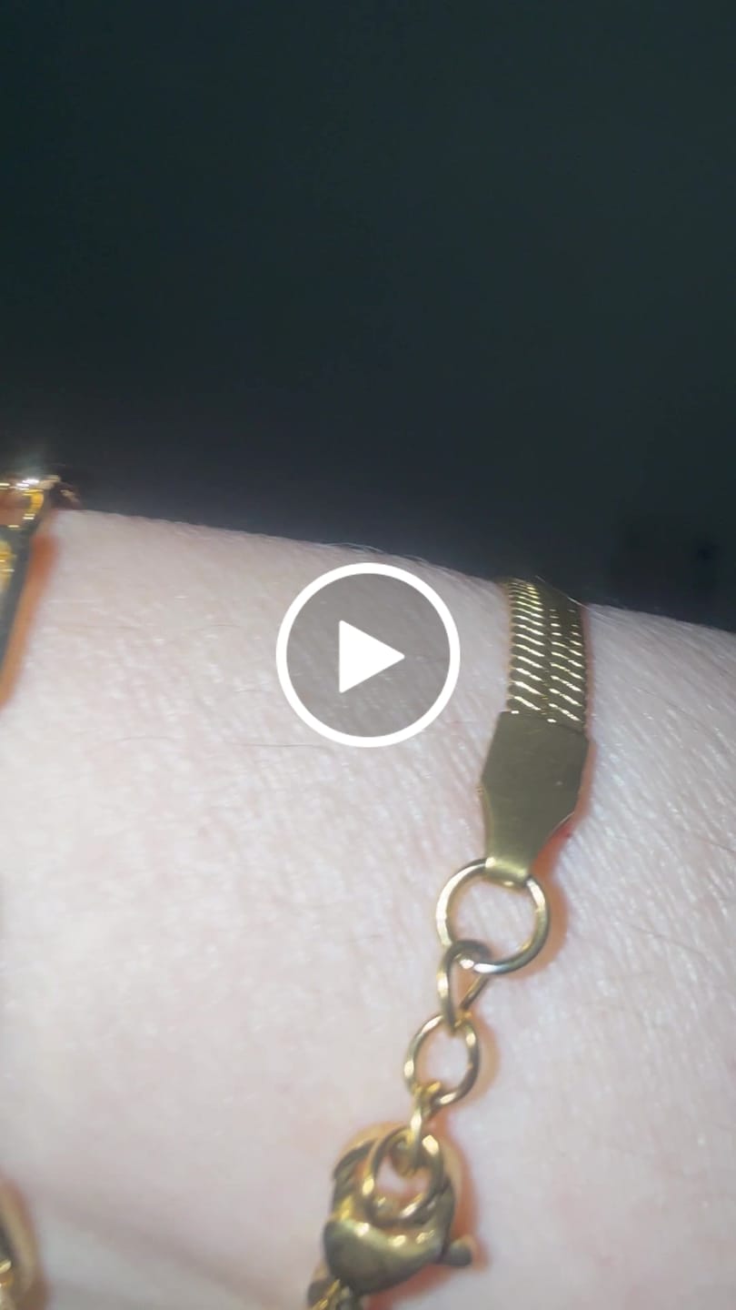 Customer video review of Pulseira Malha Banhada em Ouro 18K