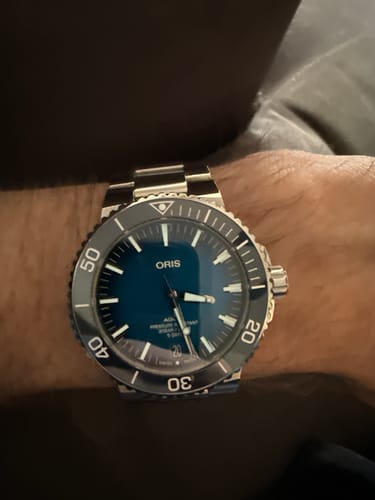Customer photo review of Oris Aquis Men's 43.5mm Stainless Steel Automatic Watch 400 7763 4135MB