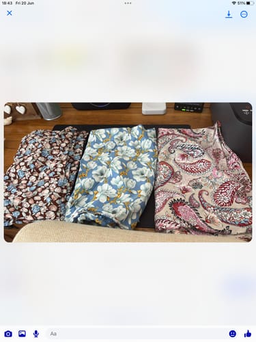Customer photo review of 3 Metres, Premium Quality, Printed Dressmaking Viscose - 55" Wide (Larkspur)