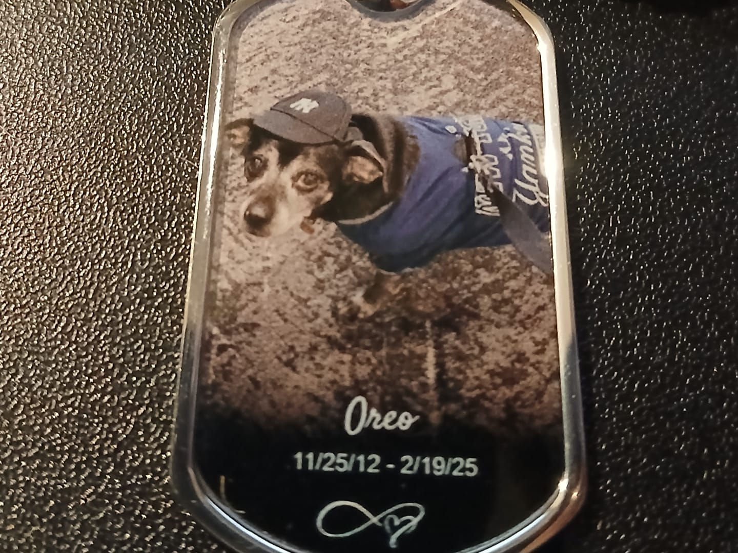 Customer photo review of Custom Name Dog-tag  Memorial Necklace Gift