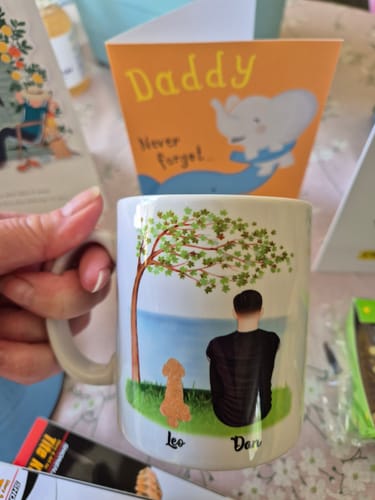 Customer photo review of Man & Dogs - Dog Dad Personalised Mug