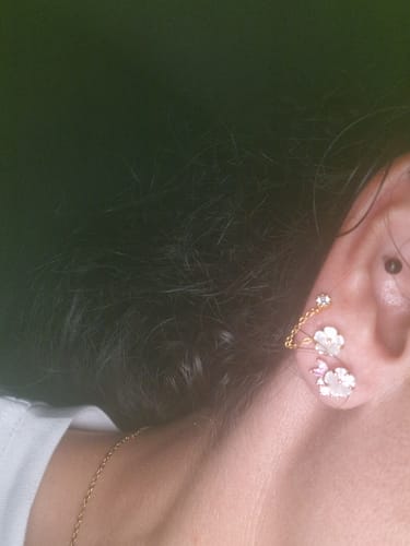 Customer photo review of Boucles d'oreilles Naomie & Fleur