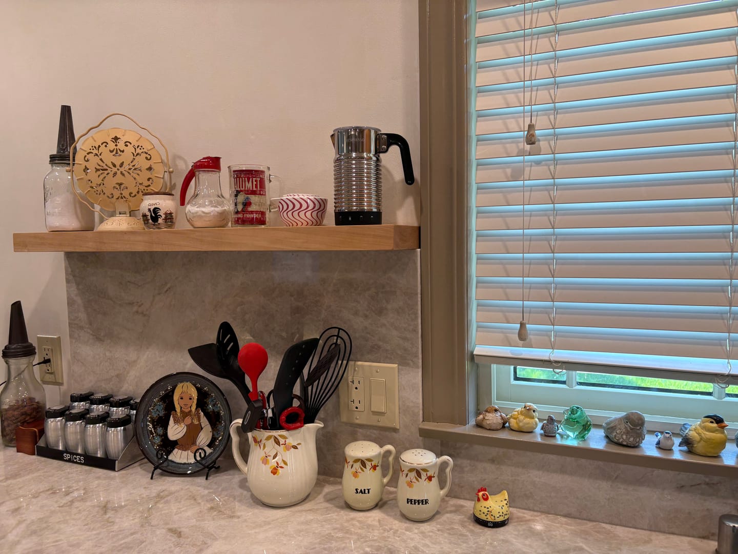 Customer photo review of Maple Floating Shelves