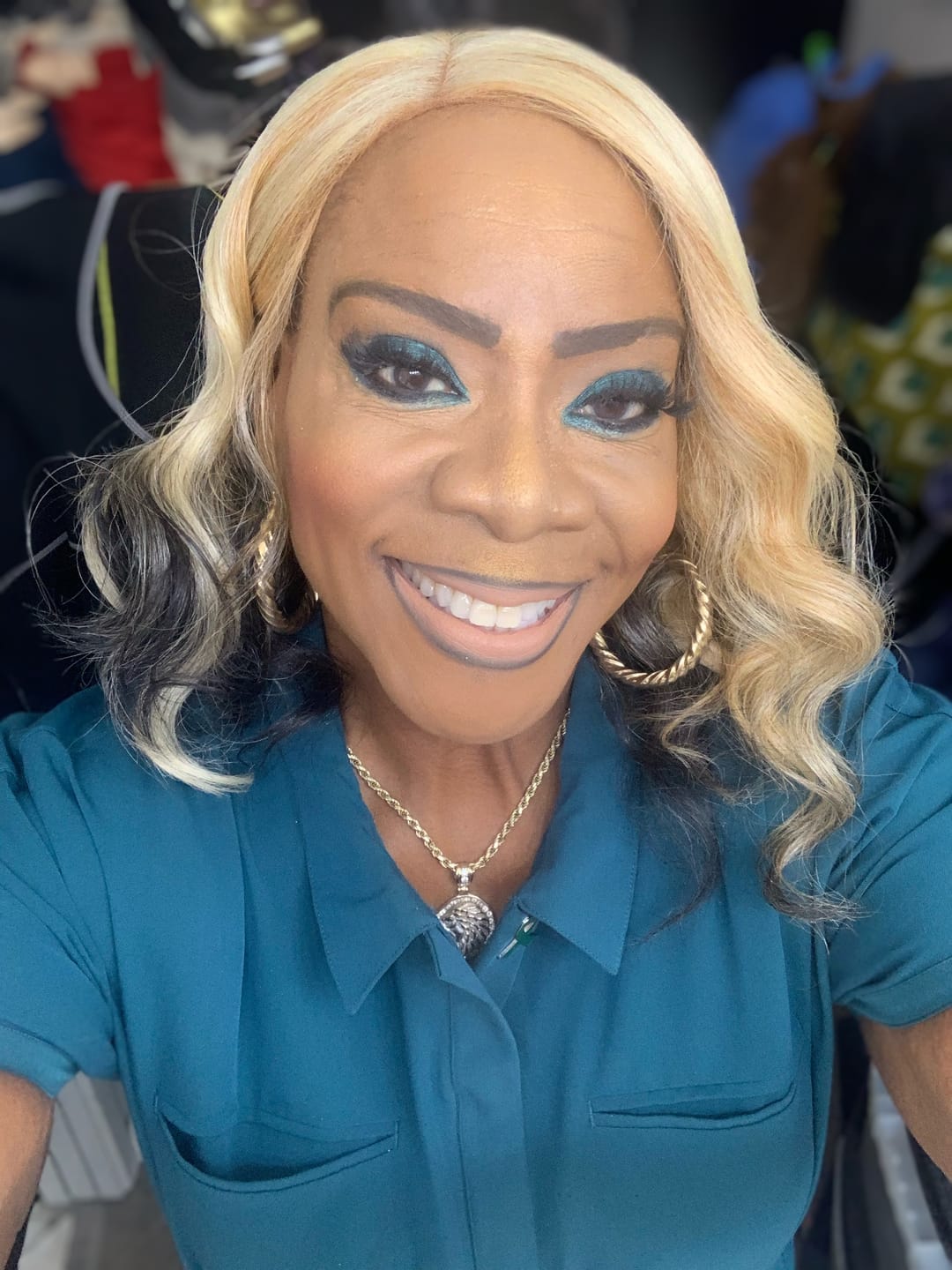 Customer photo review of Bobbi Boss Glueless 13x4 HD Deep Lace Front Wig - MLF257 NORA