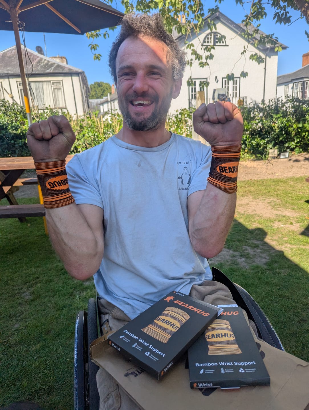 Customer photo review of Pair of Wrist Compression Support Sleeves For Arthritic & Sports Pain Relief
