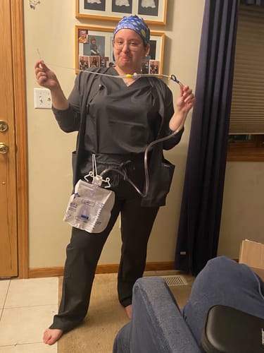 Customer photo review of DuoStyle Scrub Hat - Starry Night