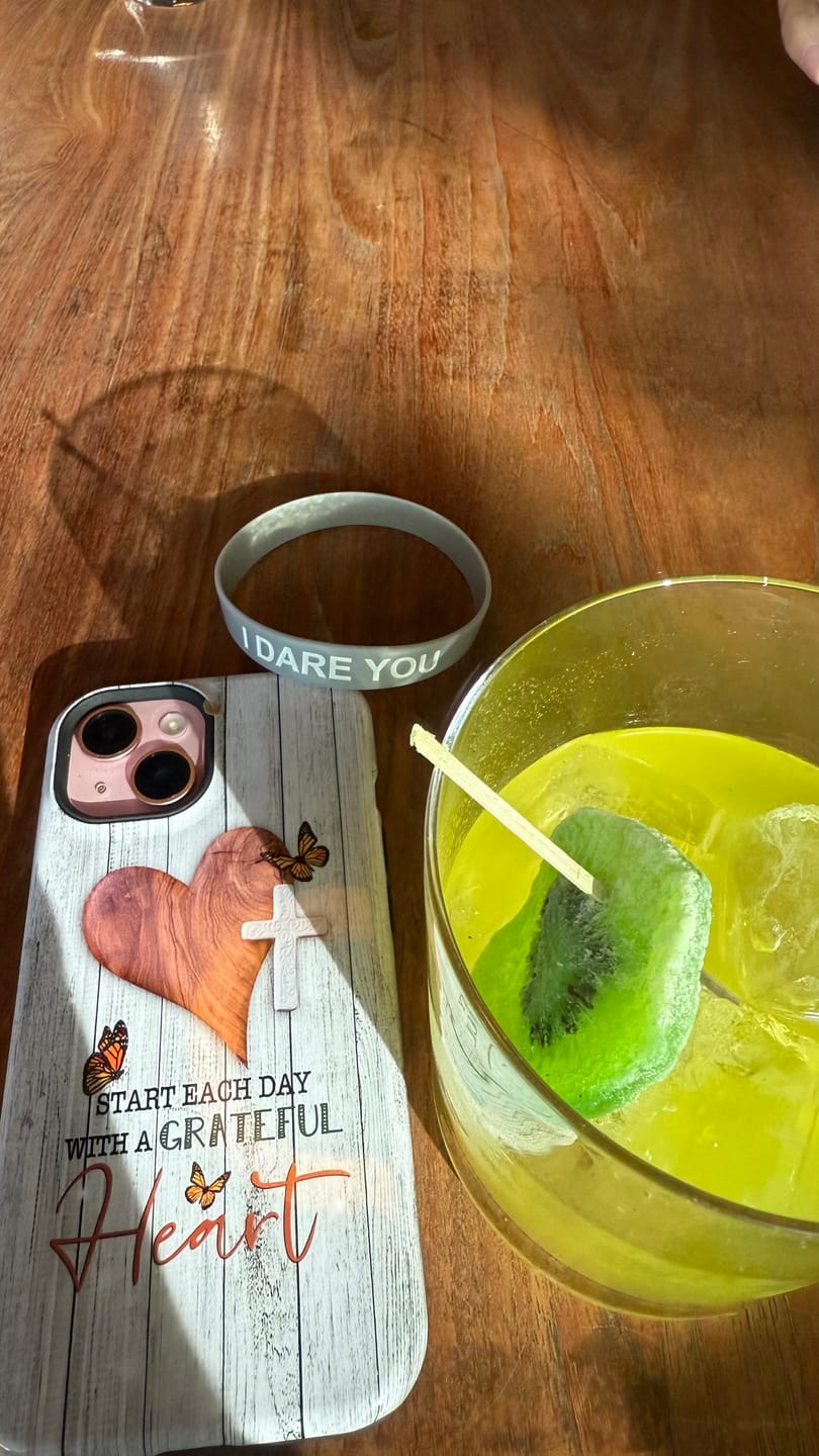 Customer photo review of Christian phone case: Start each day with a grateful heart
