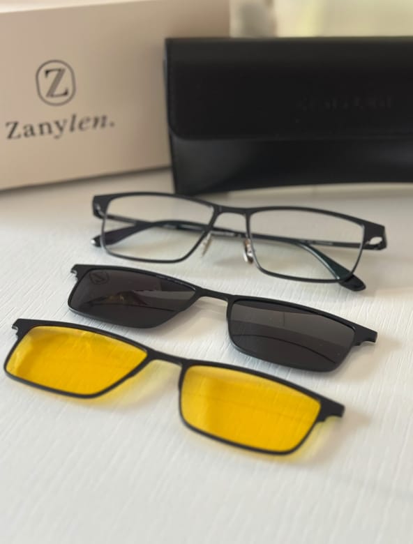 Customer photo review of Jensen | Magnetic Clip-on Eyeglasses Sunglasses | ZanyLen Best Sellers