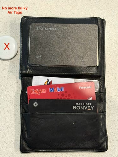 Customer photo review of SPOTMINDERS. Tracking card