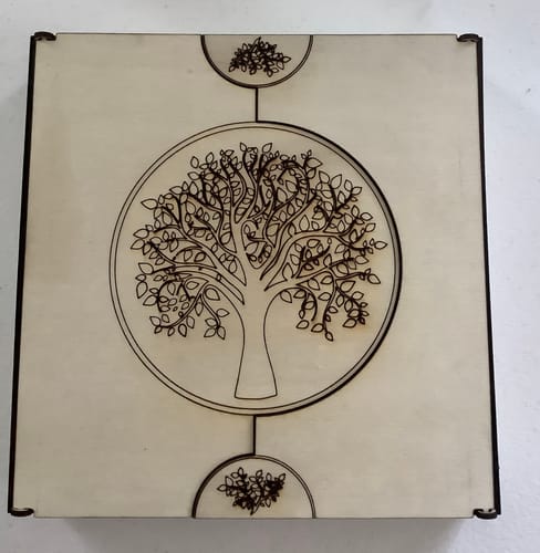 Customer photo review of Wooden photo box laser cut svg file