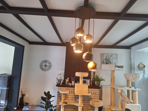 Customer photo review of Hanglamp Vera - 6-lichts - Mix - Metaal