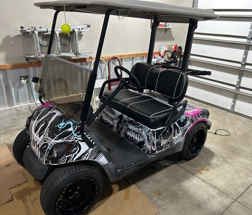 Customer photo review of Yamaha Golf Cart Graphics (2007-2016)