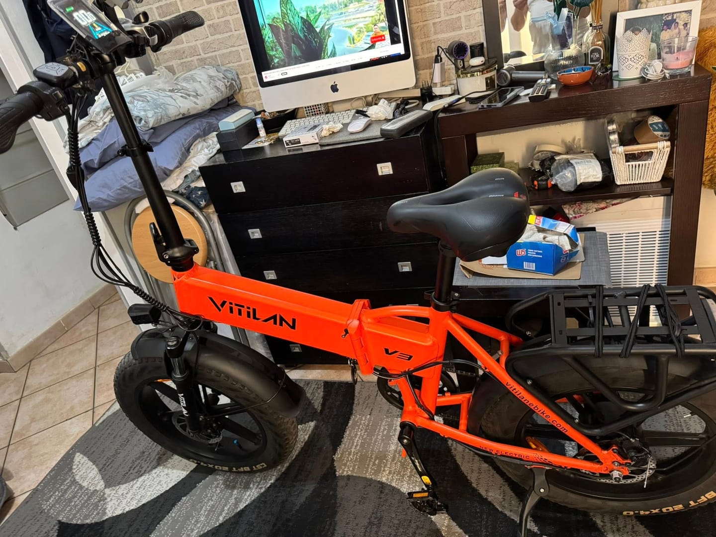 Customer photo review of V3 2.0 Folding Fat Tires Adult All Terrain Electric Bike
