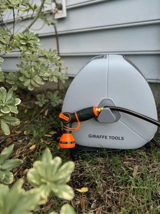 Customer photo review of Ground-Mounted Retractable Hose Reel 82ft-130ft