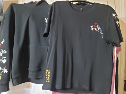 Customer photo review of Birds & Trees Embroidered T-shirt