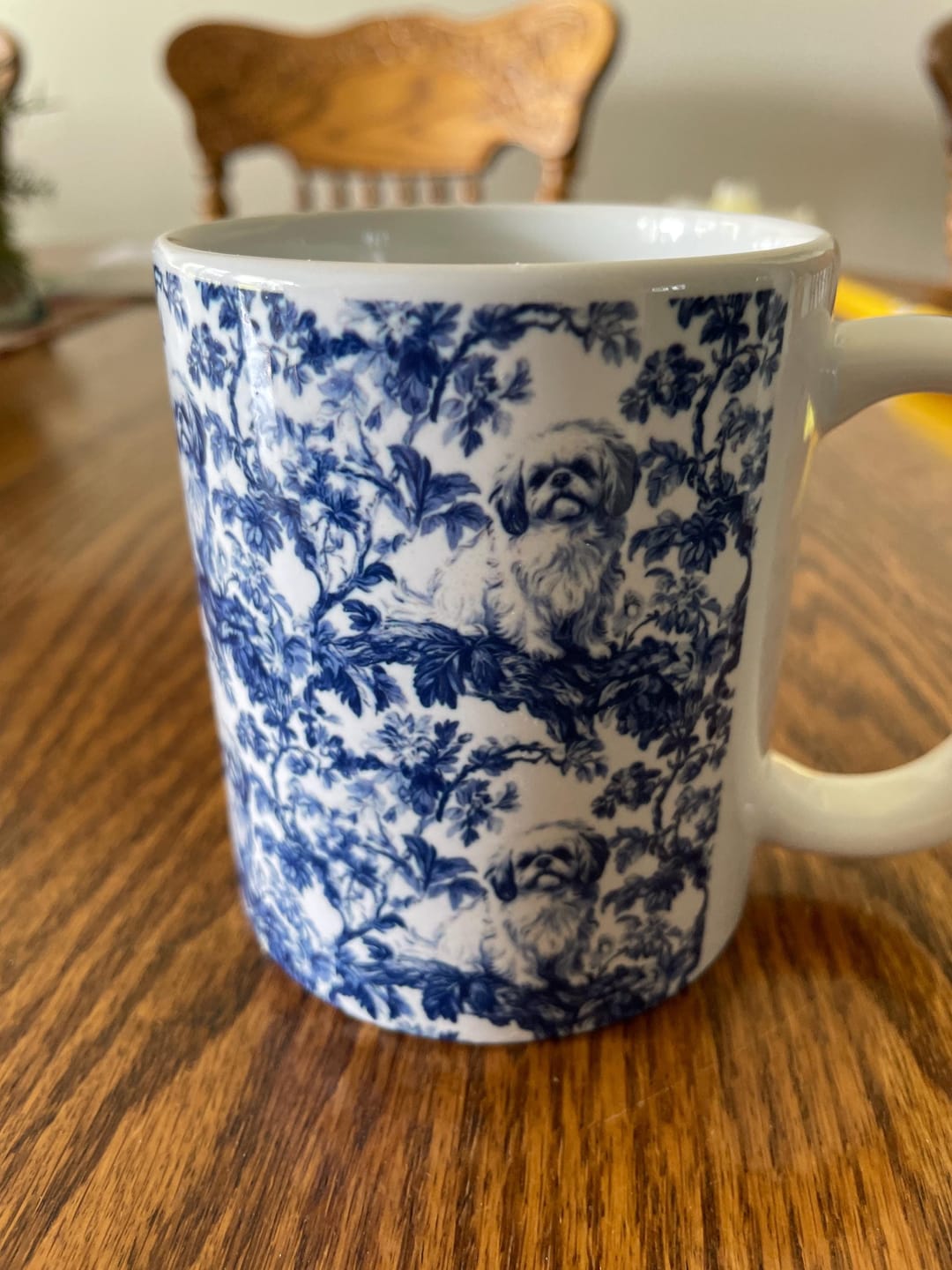 Customer photo review of Pekingese French Blue Toile de Jouy Mug