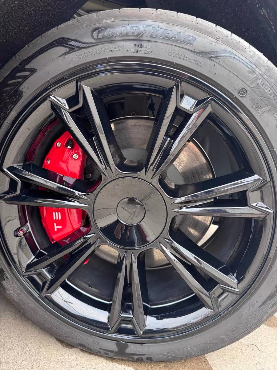 Customer photo review of Aluminum Alloy Caliper Cover For Model 3/Y/3 Highland/Y Juniper/X/S/Cybertruck(Set of 4pcs)