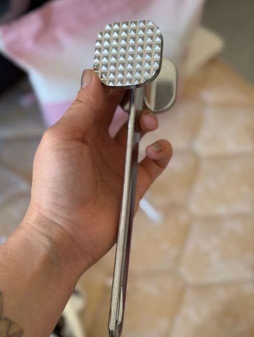 Customer photo review of Double Sided Meat Tenderizer