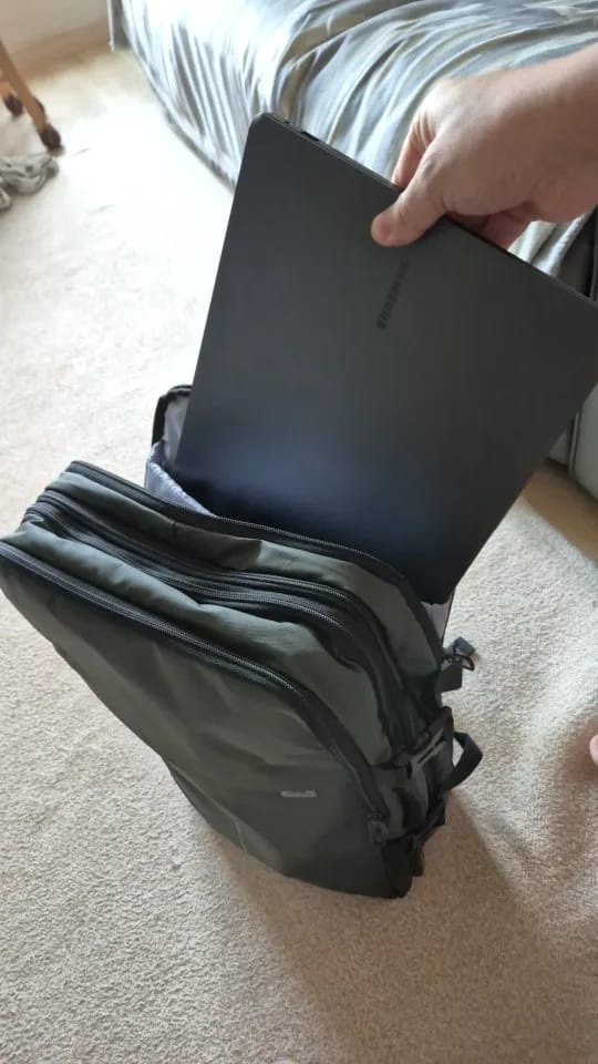 Customer photo review of Pathrato: Multi-layered Compartments With Minimalistic Design Backpacks