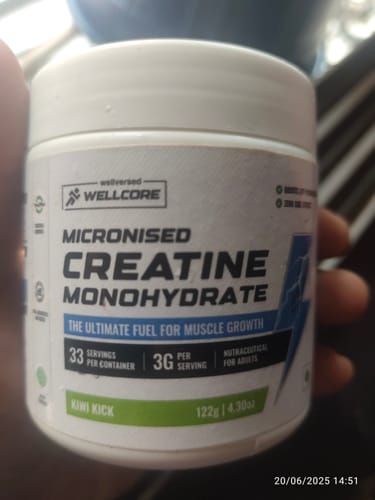 Customer photo review of Wellcore - Pure Micronised Creatine Monohydrate | Kiwi Kick (122g, 33 servings)