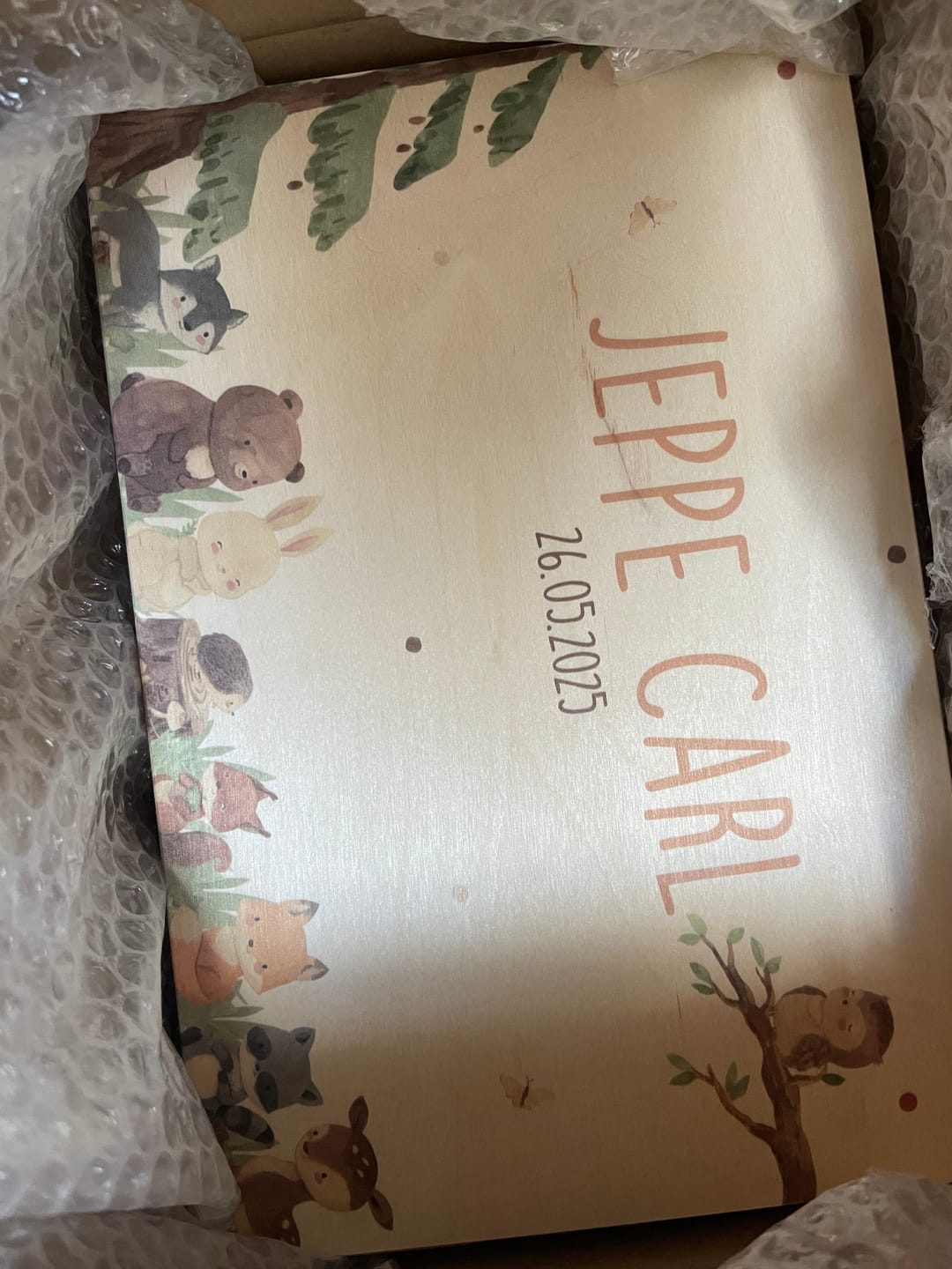Customer photo review of Erinnerungsbox Baby, Erinnerungskiste Baby - niedliche Waldtiere
