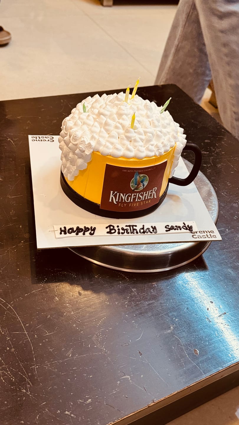 Customer photo review of Beer Custom Cake