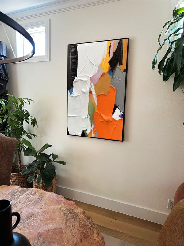 Customer photo review of Abstract Textured Painting Canvas #AT002