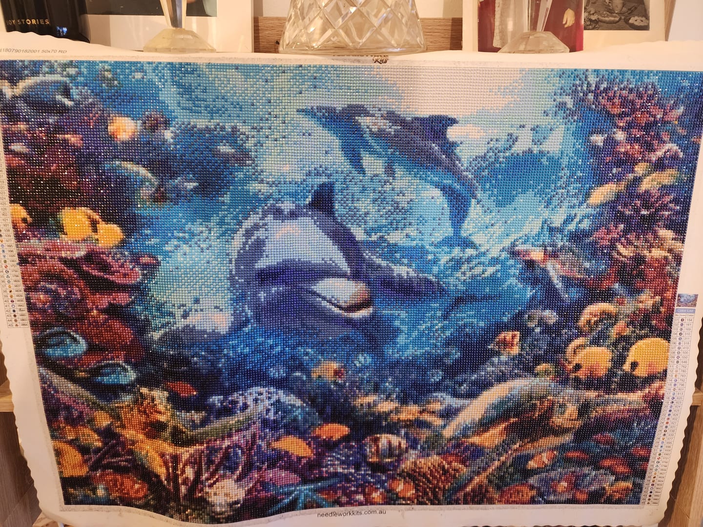 Customer photo review of New Special Dolphin Full Drill - 5D Diy  Diamond Painting Kits QB6517