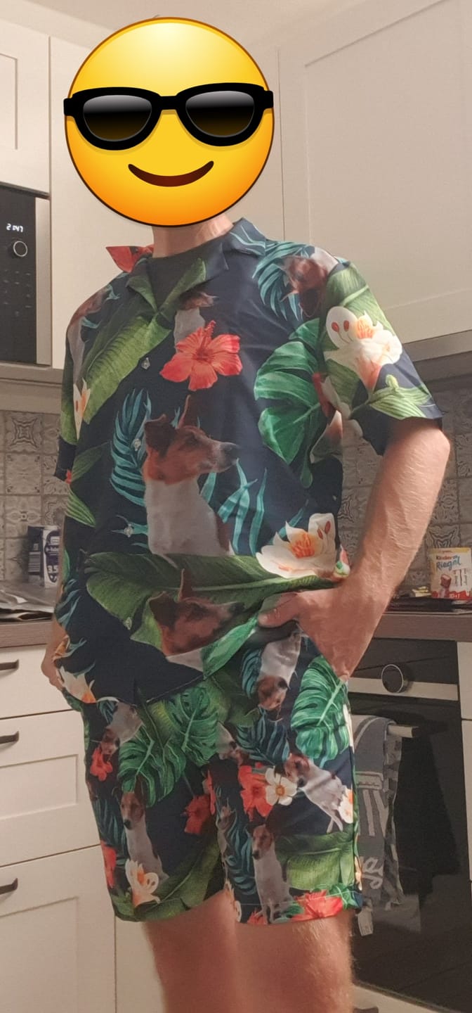 Customer photo review of Dein Foto - Individuelles "Hawaiihemd & Badehose" Set