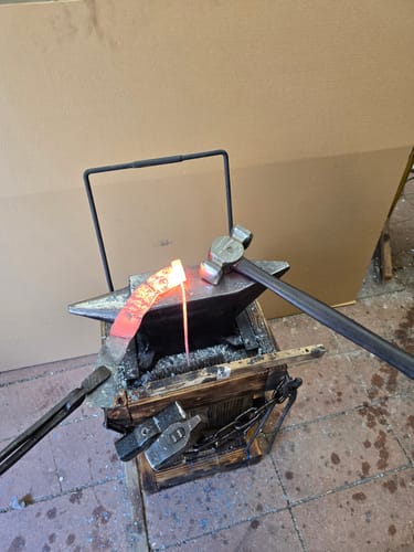 Customer photo review of Square Circle Rounding Hammer for blacksmithing