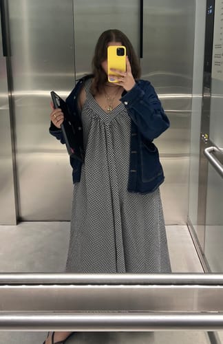 Customer photo review of שמלת עכו משבצות