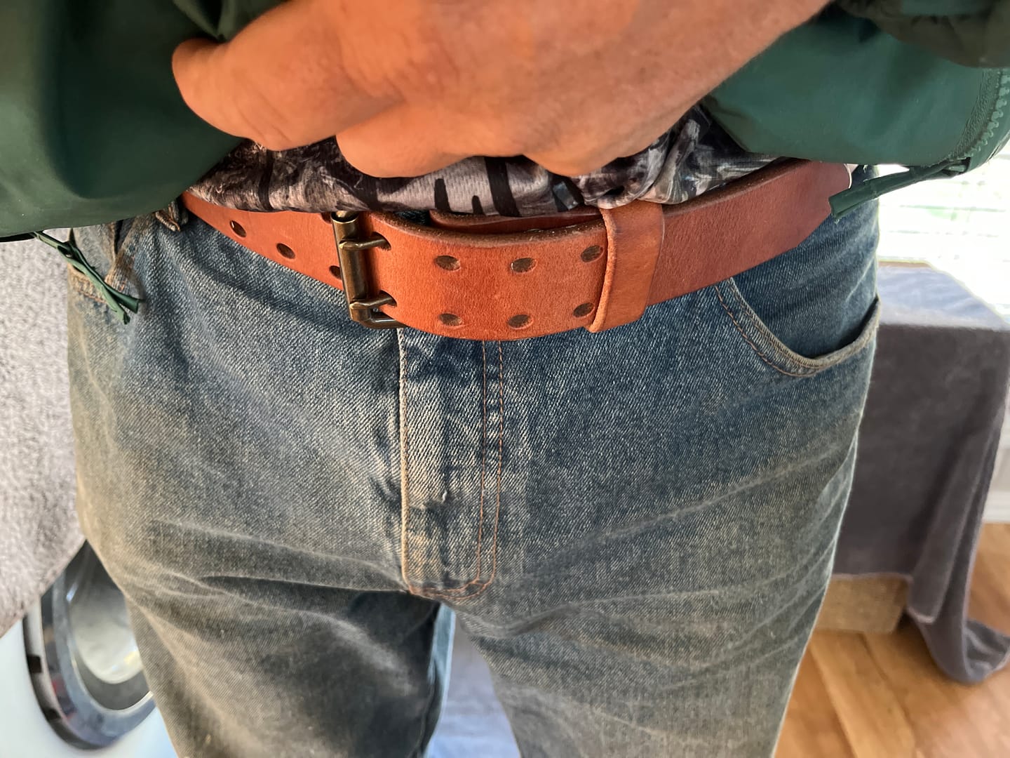 Customer photo review of The Unbreakable Belt - The Original - Old World Tan (Hermann Oak tannery)