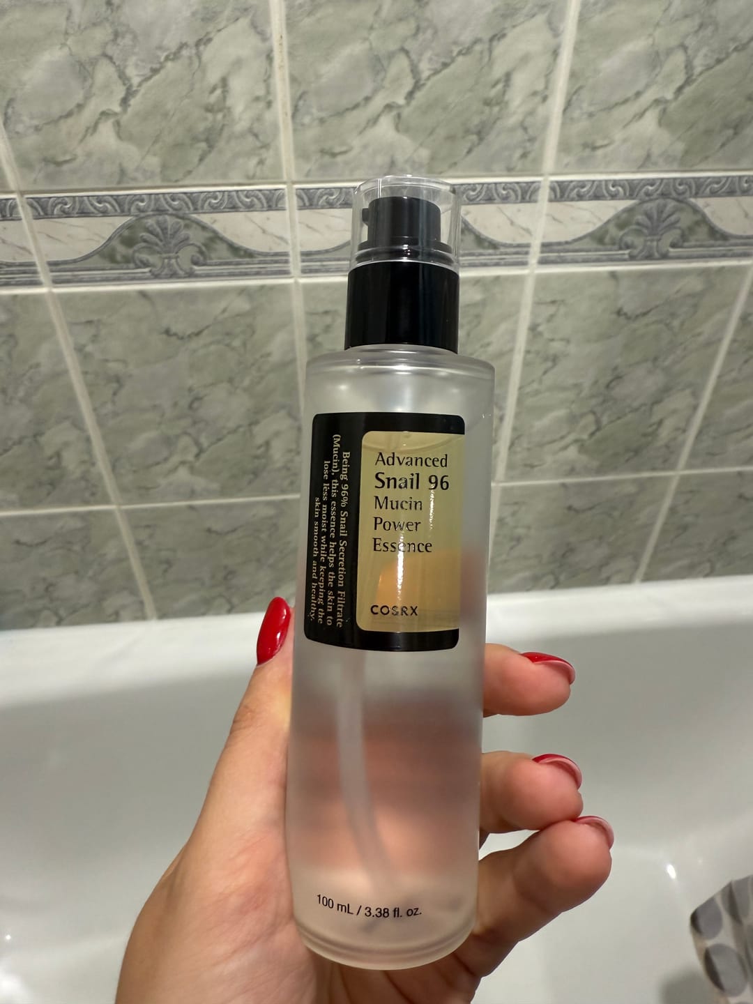 Customer photo review of Īpaši aktīva esence Cosrx Advanced Snail 96 Mucin Power Essence