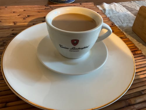 Customer photo review of Italian Coffee Cup and Saucer - White Collection