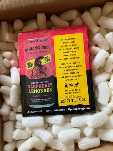 Customer photo review of Sparkling THC Raspberry Lemonade, 4pk
