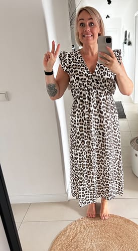 Customer photo review of Leonora Musselin Kleid -  Leo/Braun