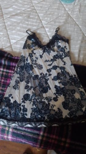 Customer photo review of Women Sexy Lace V-neck Sleepwear Suspenders Nightdresses Female Sleeveless Nightwear Sleep Nightdress For Ladies