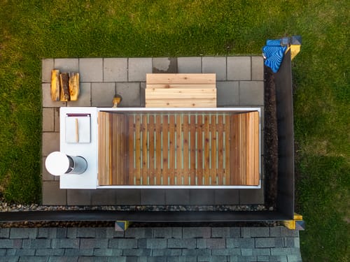 Customer photo review of Wood Burning Hot Tub