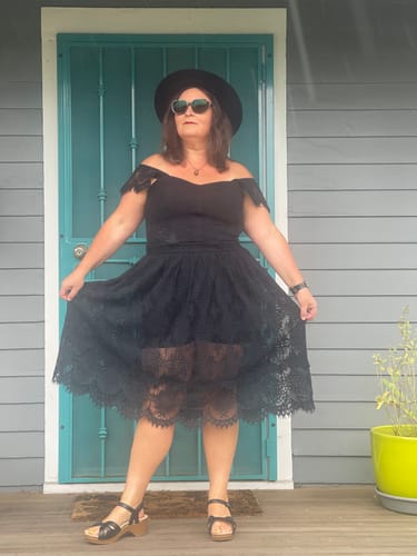 Customer photo review of Southern Gothic Skirt in Black