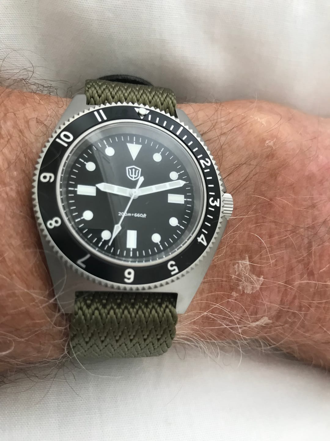 Customer photo review of Mako- Luxury Single Pass Military Style Watch Strap