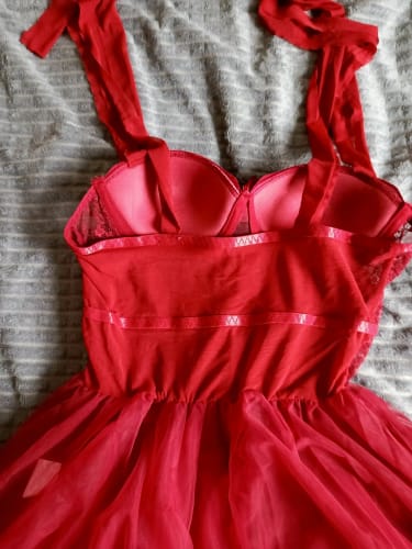 Customer photo review of Women Sexy Lingerie Erotic Body Suit Push Up Bra Corset Transparent Nightwear Sex Underwear Porn Costumes Slip Dress Babydoll