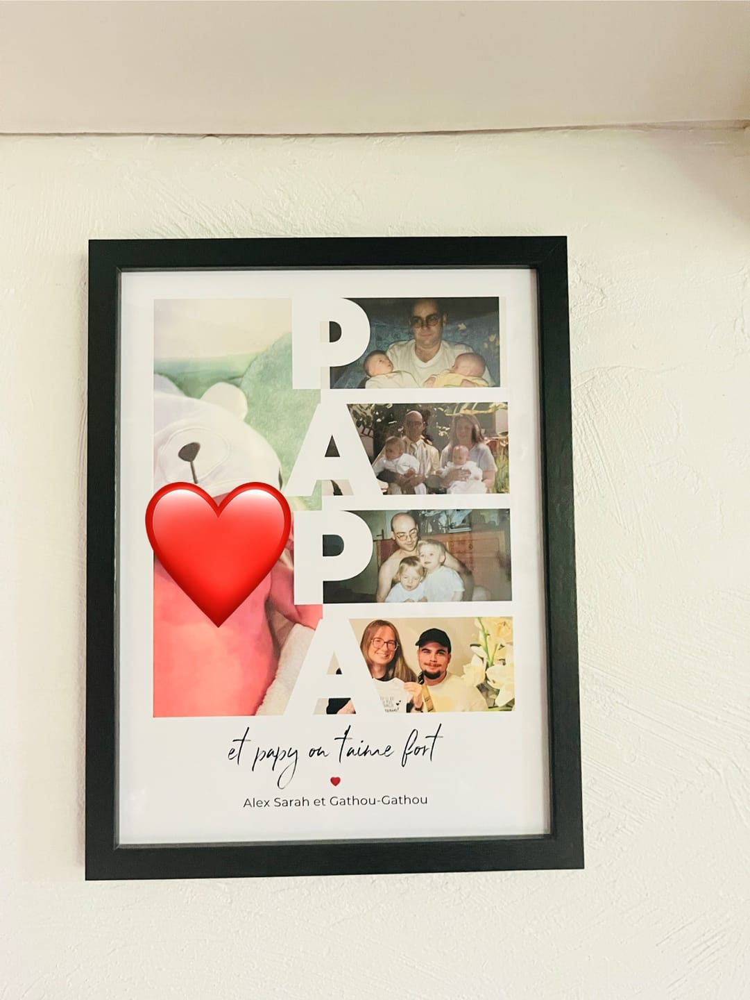 Customer photo review of Papa collage - Affiche personnalisée