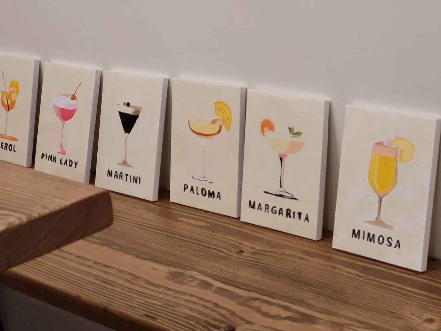 Customer photo review of 9 Mini Paintings – Pastel Cocktail Poster Set