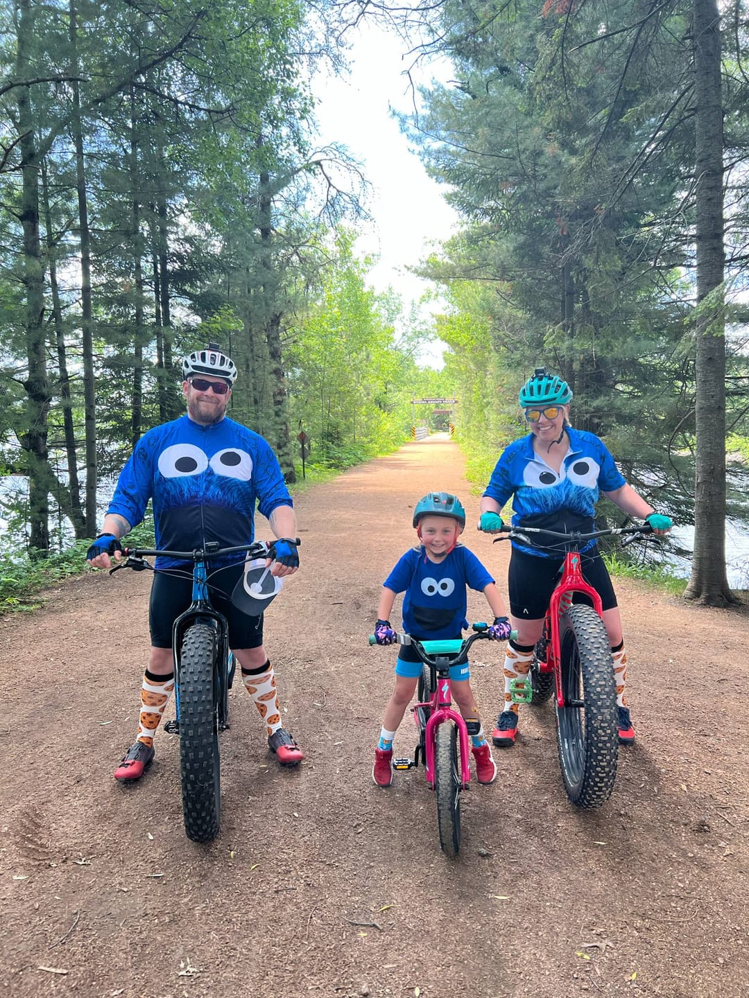 Customer photo review of Cookie Monster - Ride, Bike, Eat Cookie! Cycling Jersey