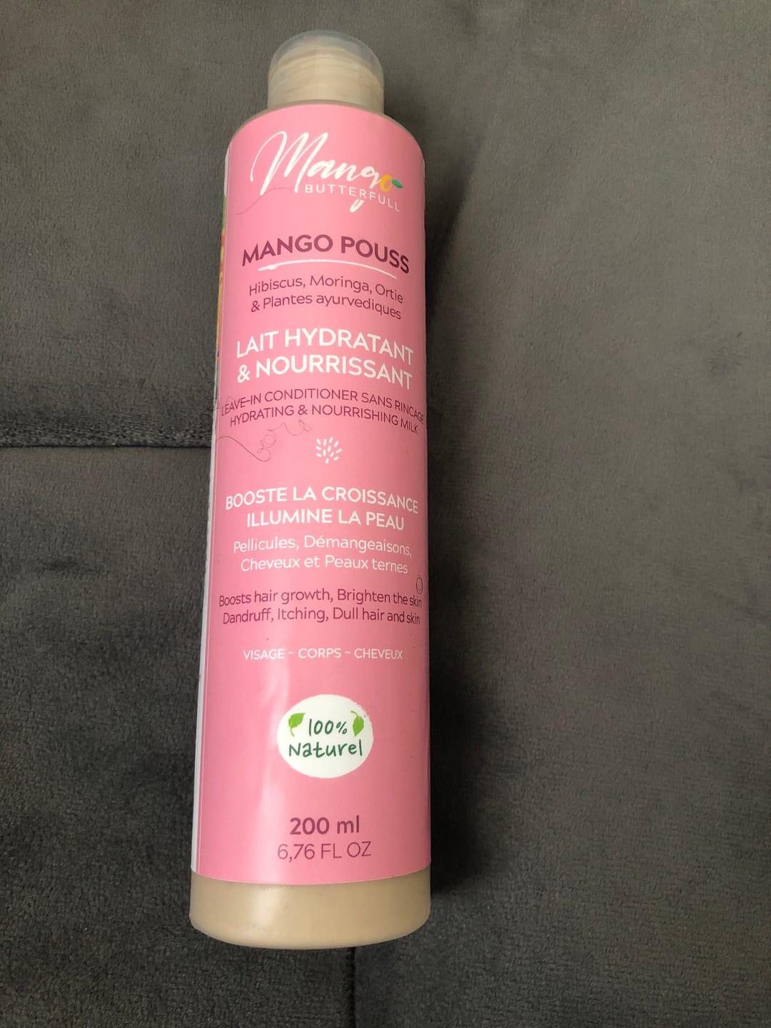 Customer photo review of Lait hydratant et nourrissant - POUSS