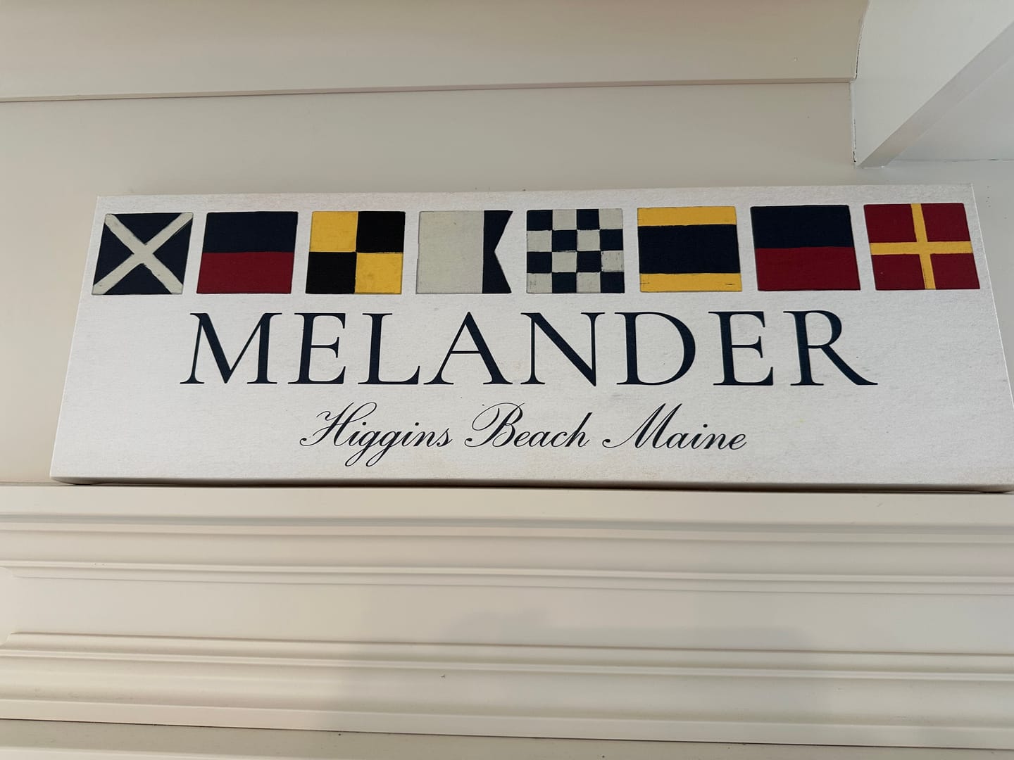 Customer photo review of Personalized Nautical Flags Wall Decor