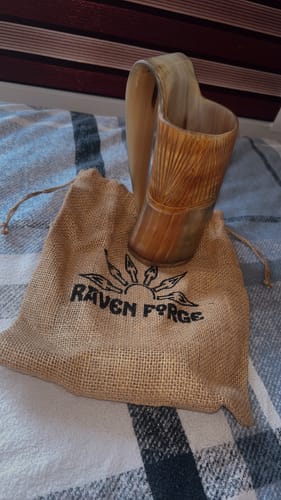 Customer photo review of Mystery Viking Drinking Horn