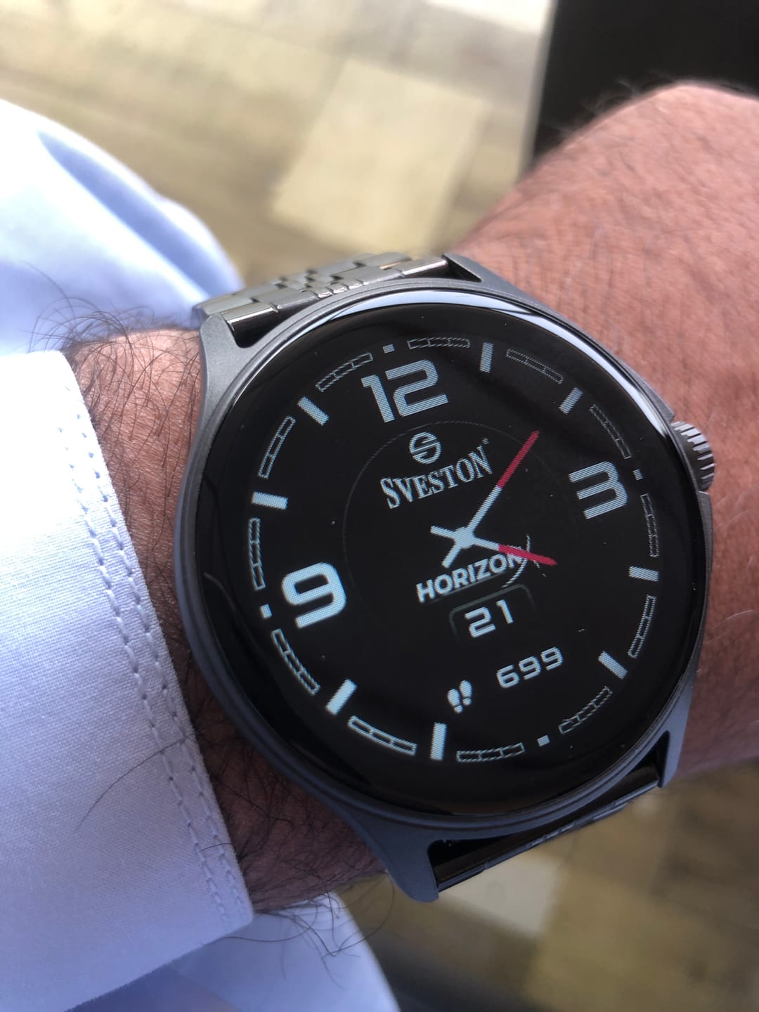 Customer photo review of HorizonX Chain Smartwatch + Silicon Strap