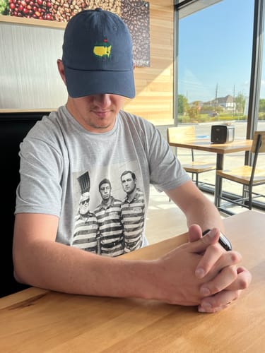 Customer photo review of Trio Mugshot Retro T-shirt